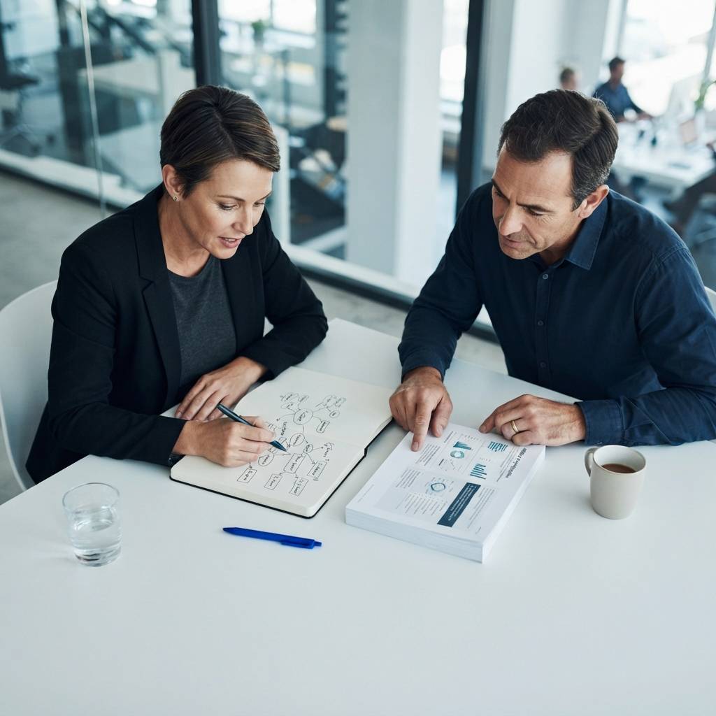 Marketing leaders mapping out buyer intent questions