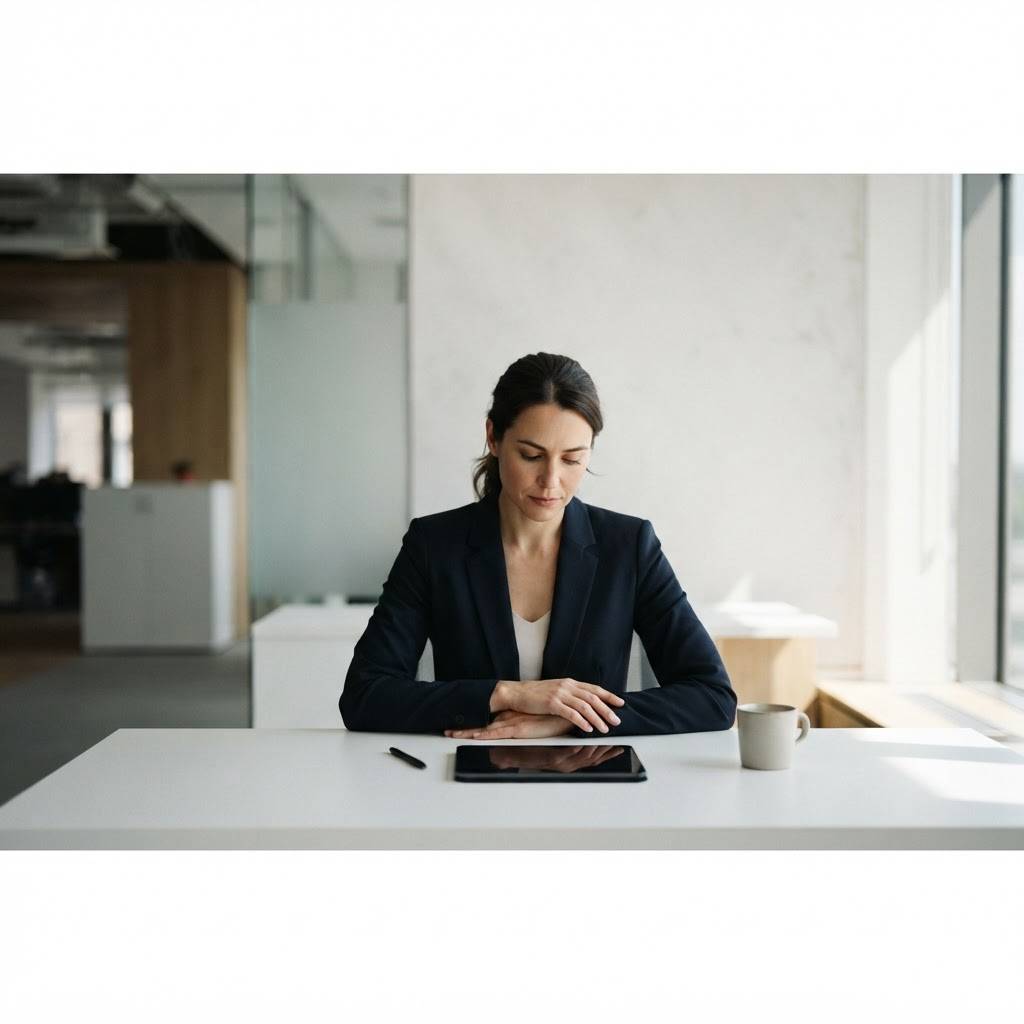 Professional focus in a clean office environment