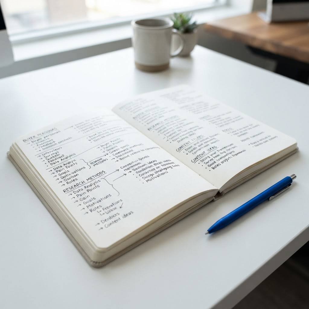 Strategy notes for content and buyer research