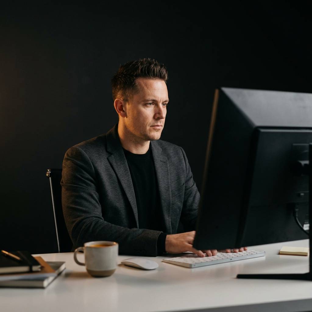SaaS leader analyzing organic search and AI citation metrics