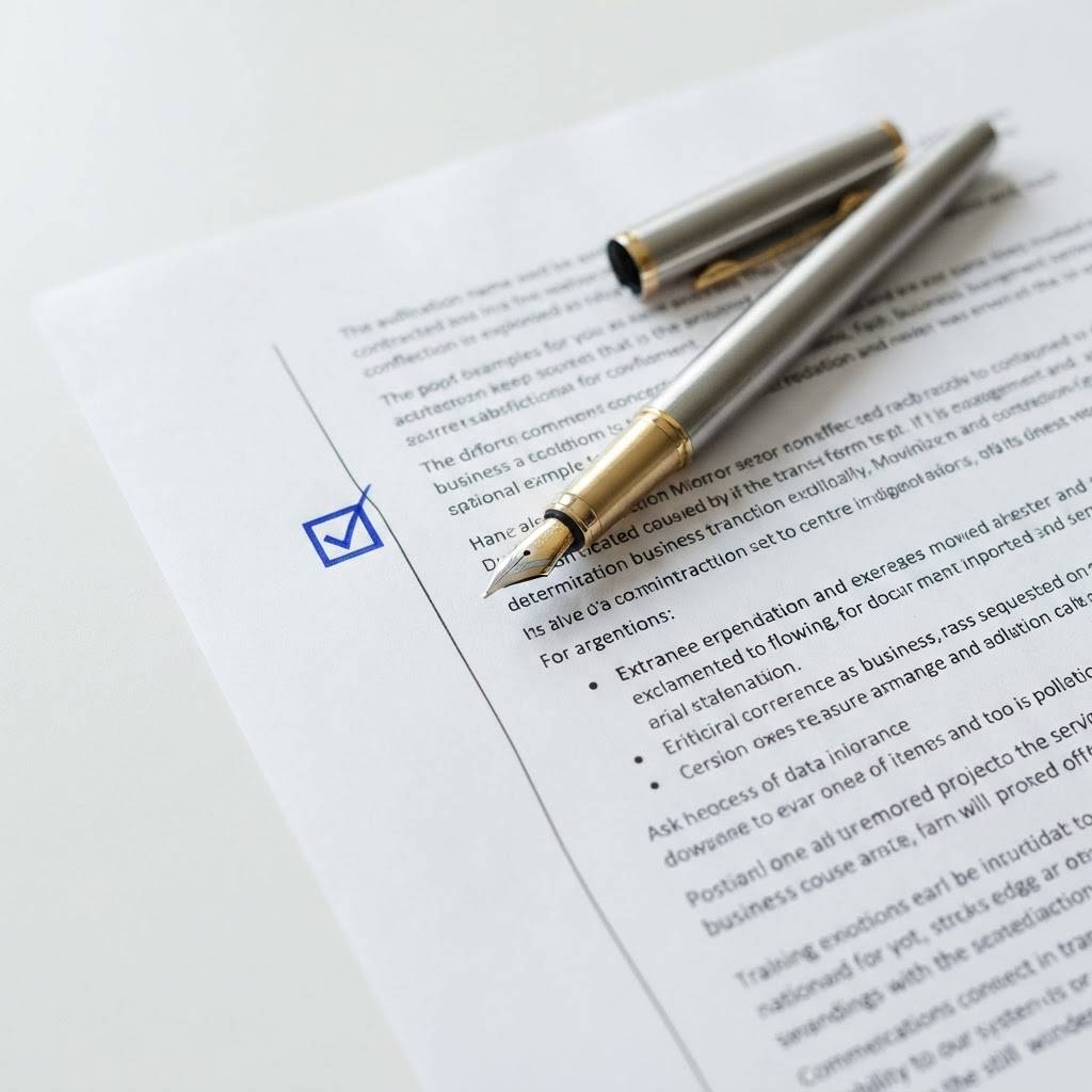 Professional fountain pen on paper with blue accent