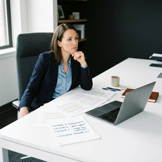 Buyer conducting AI research before vendor engagement