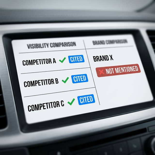 Competitor citation comparison matrix dashboard