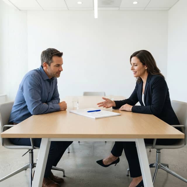 Marketing leader in a strategic business meeting