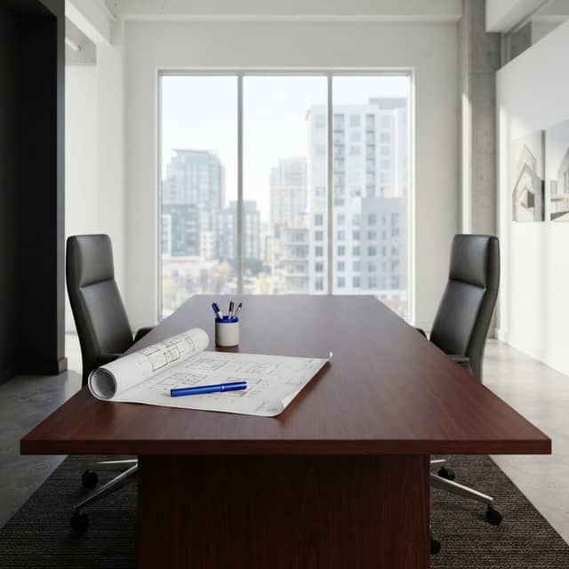 Modern professional conference table for strategy session