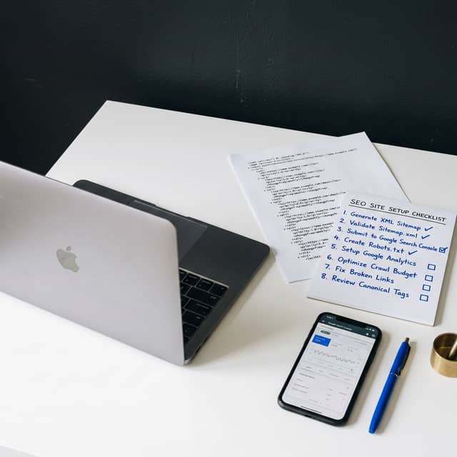 Technical SEO audit workspace with sitemap and checklist