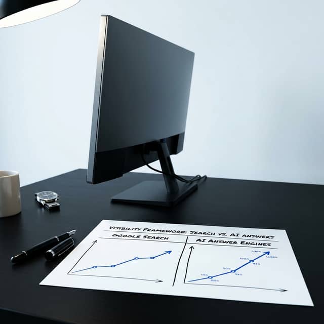 Dual-channel traffic growth comparison chart workspace