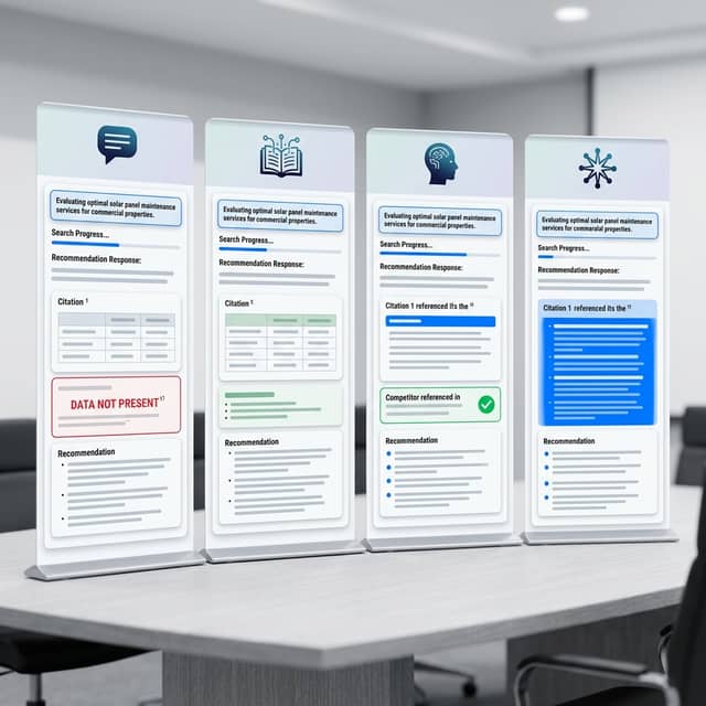 Four AI engines show different citation results for same query