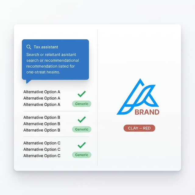 AI answer card showing competitors cited, own brand absent
