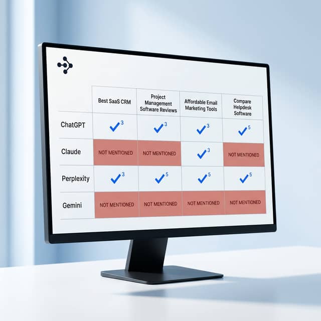 Citation tracking dashboard showing AI engine coverage matrix